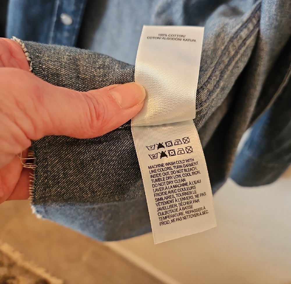 Lucky Brand Blue Denim Button-Up Shirt - Picture 4 of 5